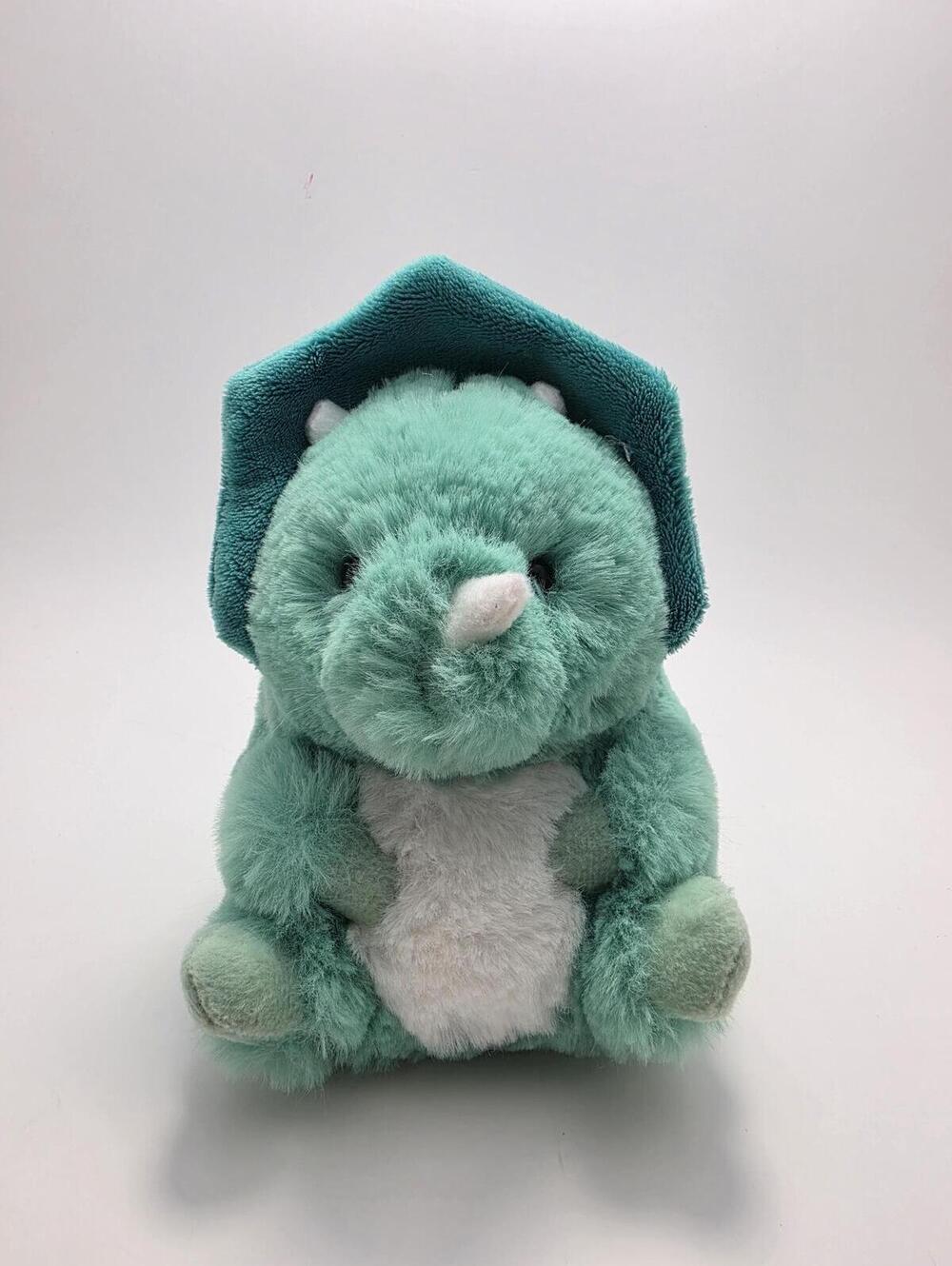 Aurora Green Triceratops Dinosaur Plush (4 inch)